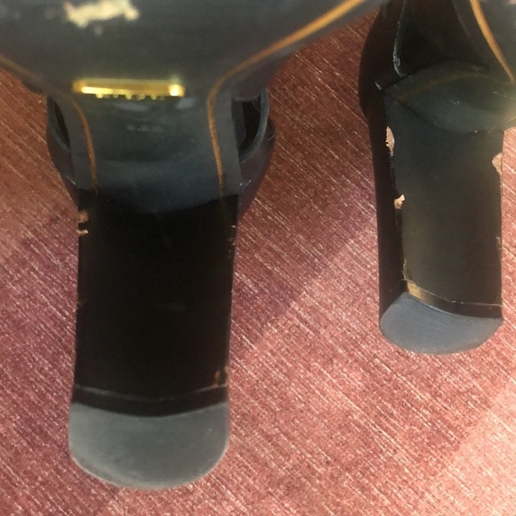 Lauren Ralph Lauren Genuine Leather Peep Toe Strappy Fall Heels - Picture 9 of 12